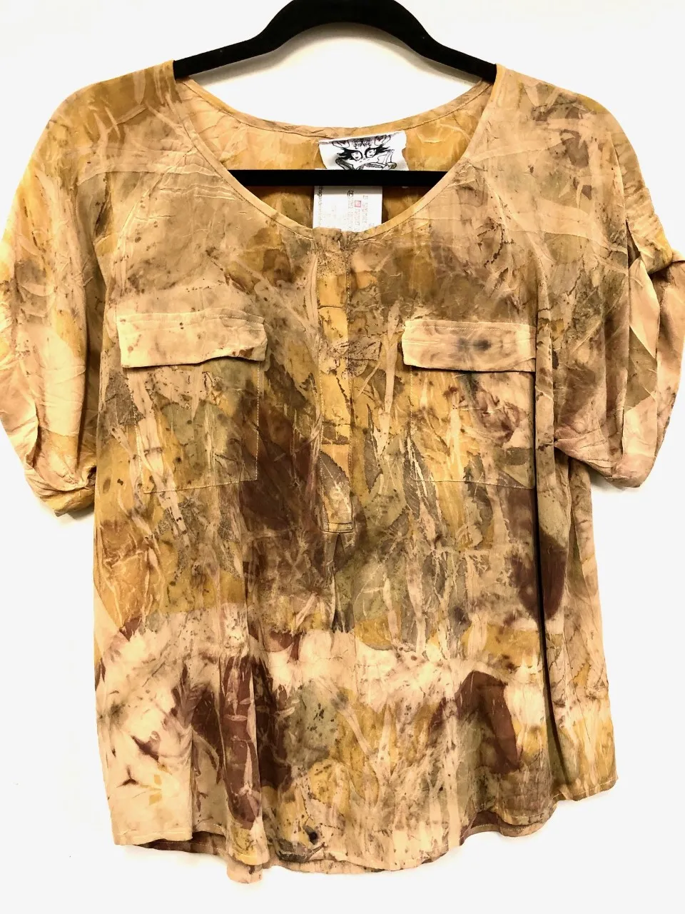 100% Silk T-shirt with Pockets