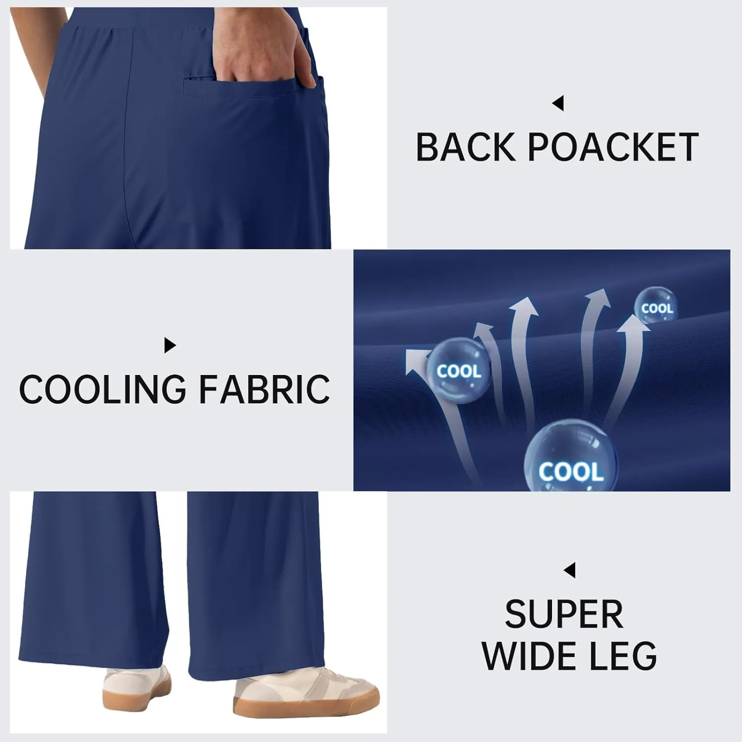 26"/28" Inseam Petite Womens Wide Leg Sweatpants Lightweight High Rise Upf50 Loose Thin Cool Summer Pants with Pockets 2025
