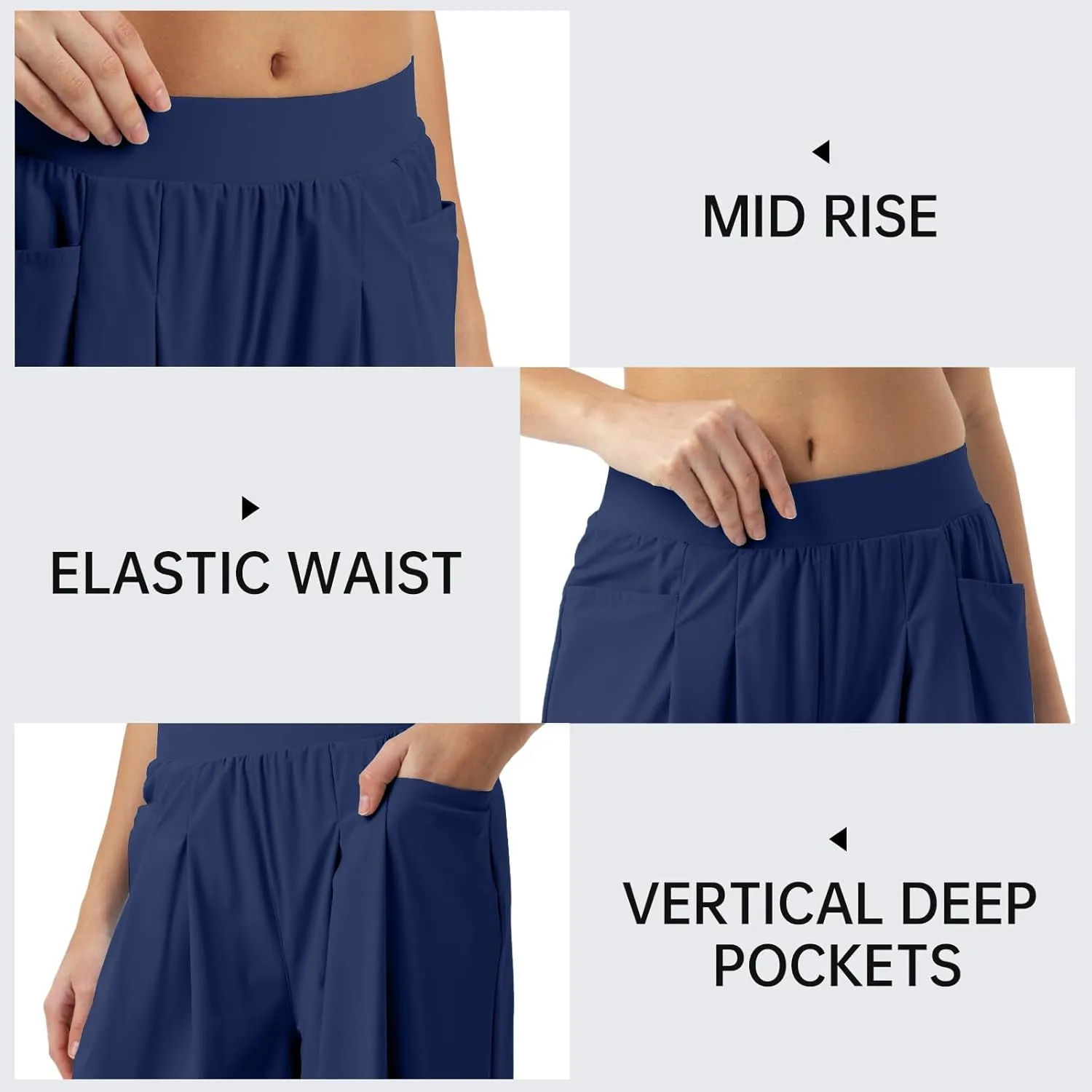 26"/28" Inseam Petite Womens Wide Leg Sweatpants Lightweight High Rise Upf50 Loose Thin Cool Summer Pants with Pockets 2025