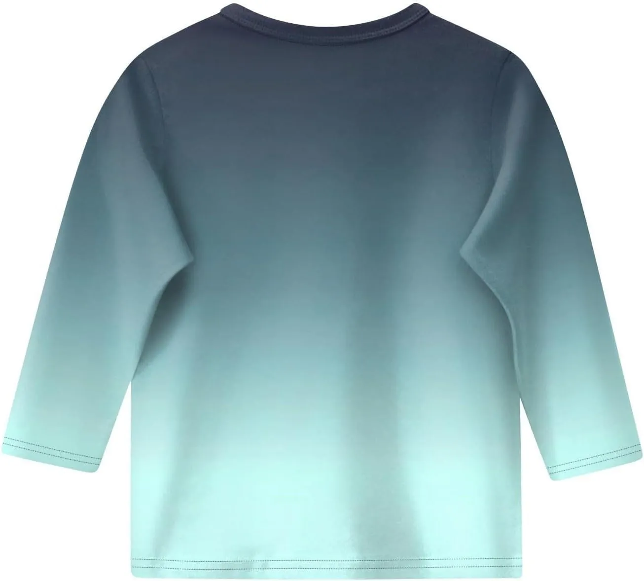 3/4 Length Sleeve Girls Tops Gradient Print Shirts Summer Cute Tees Basic Crewneck Blose Preppy Tops for Teen Girls