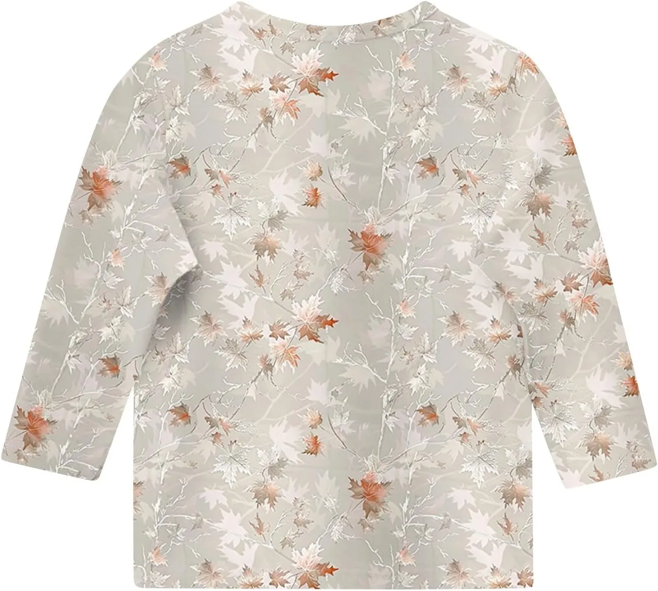 3/4 Sleeve Length Sleeve Girls Tops Funny Leaf Print Shirts 2025 Trendy Summer Tshirts Cute Preppy Blouses Outfits