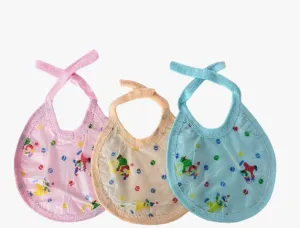 Apron for Babies, Bibs for Boy and Girl, Assorted - Pack of 6 (Circle Shape)