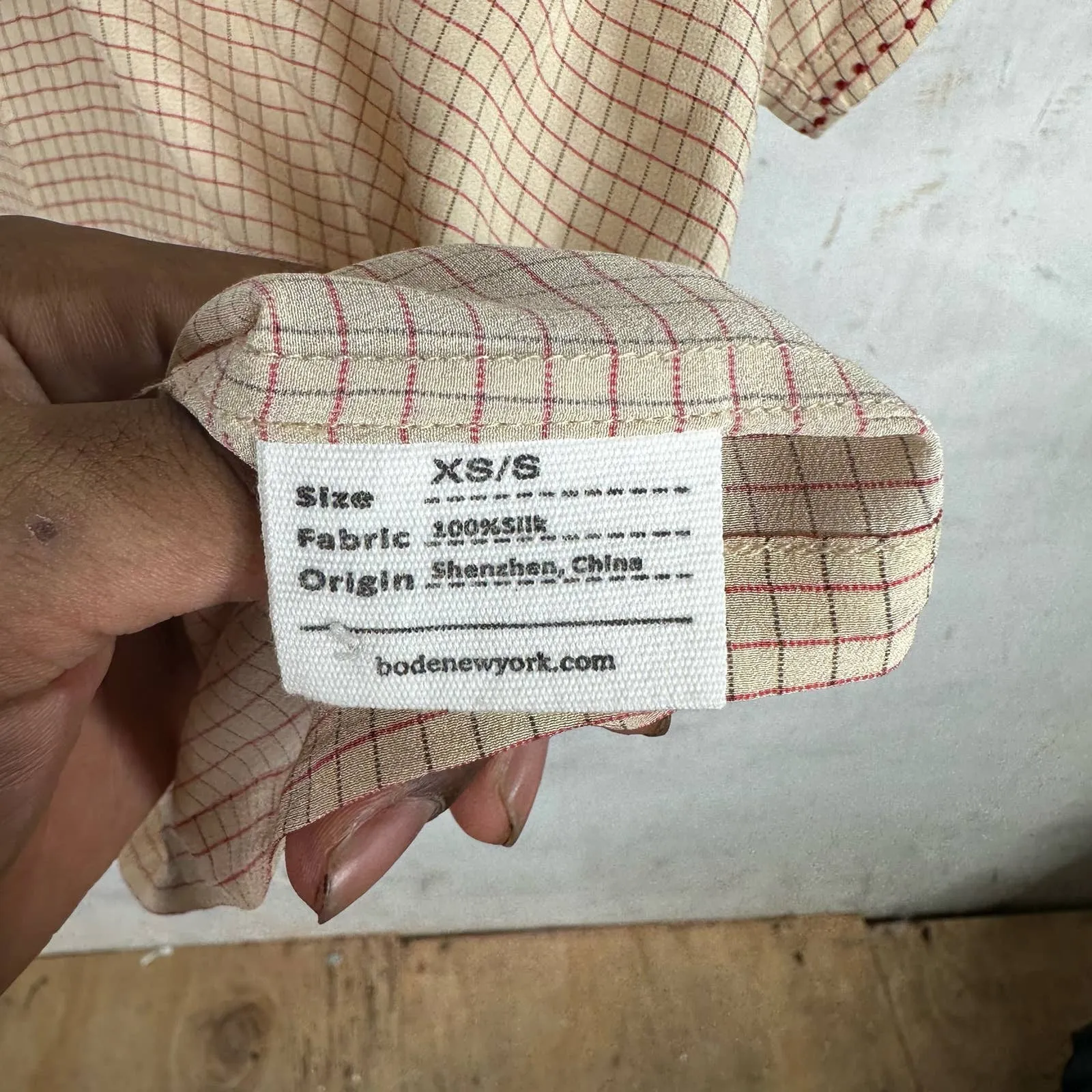 Bode Brown Silk Camp Collar Shirt