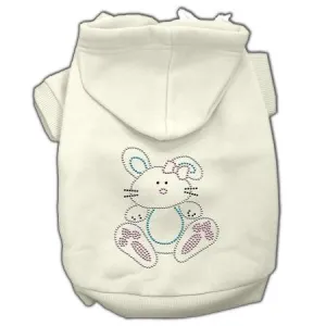 Bunny Rhinestone Hoodies Cream XL (16)