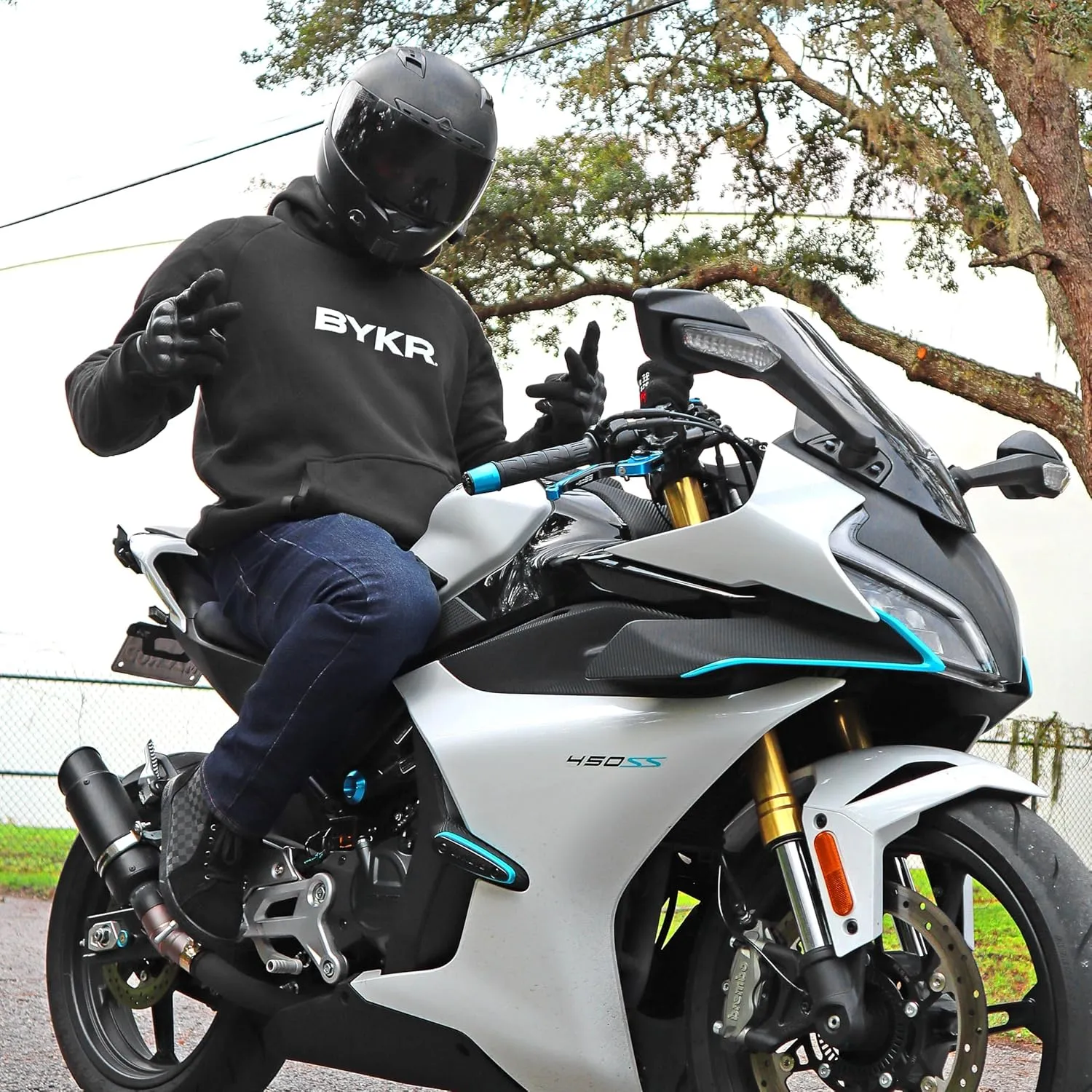 BYKR Motorcycle Hoodie for Men & Women Biker Motorcycle Jackets Breathable Motorbike Riding Sweatshirt All Weather CE Armored
