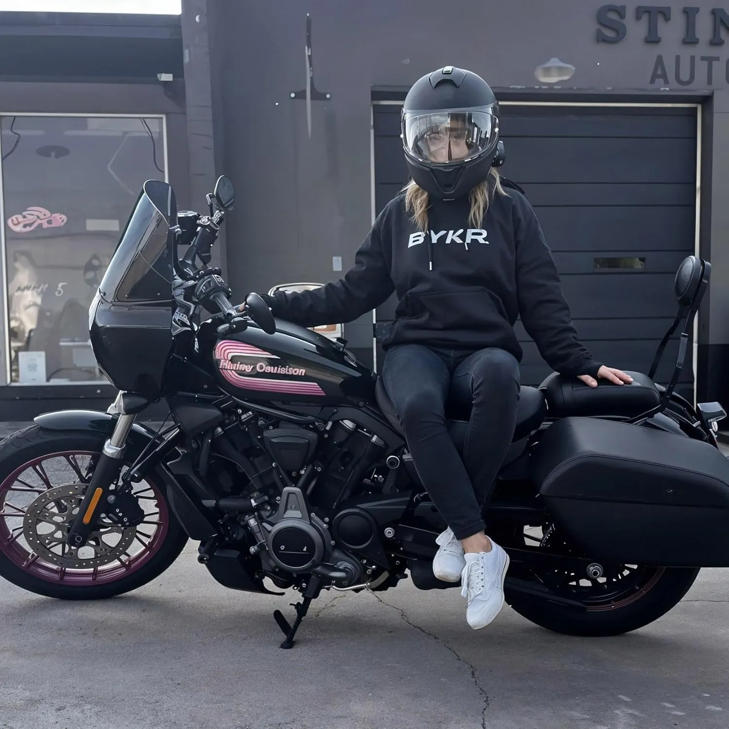BYKR Motorcycle Hoodie for Men & Women Biker Motorcycle Jackets Breathable Motorbike Riding Sweatshirt All Weather CE Armored