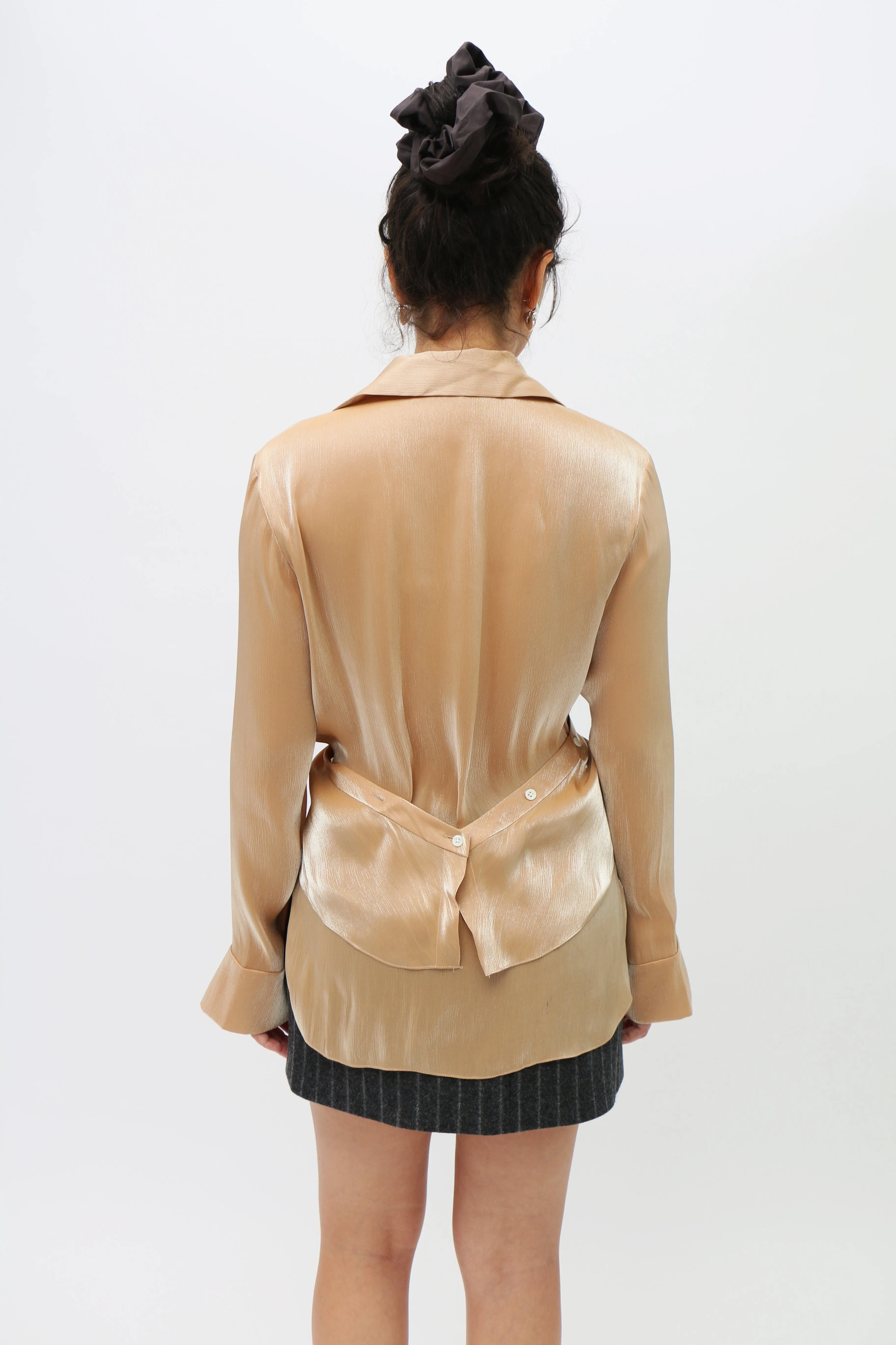 Caramel Wrap Button Down