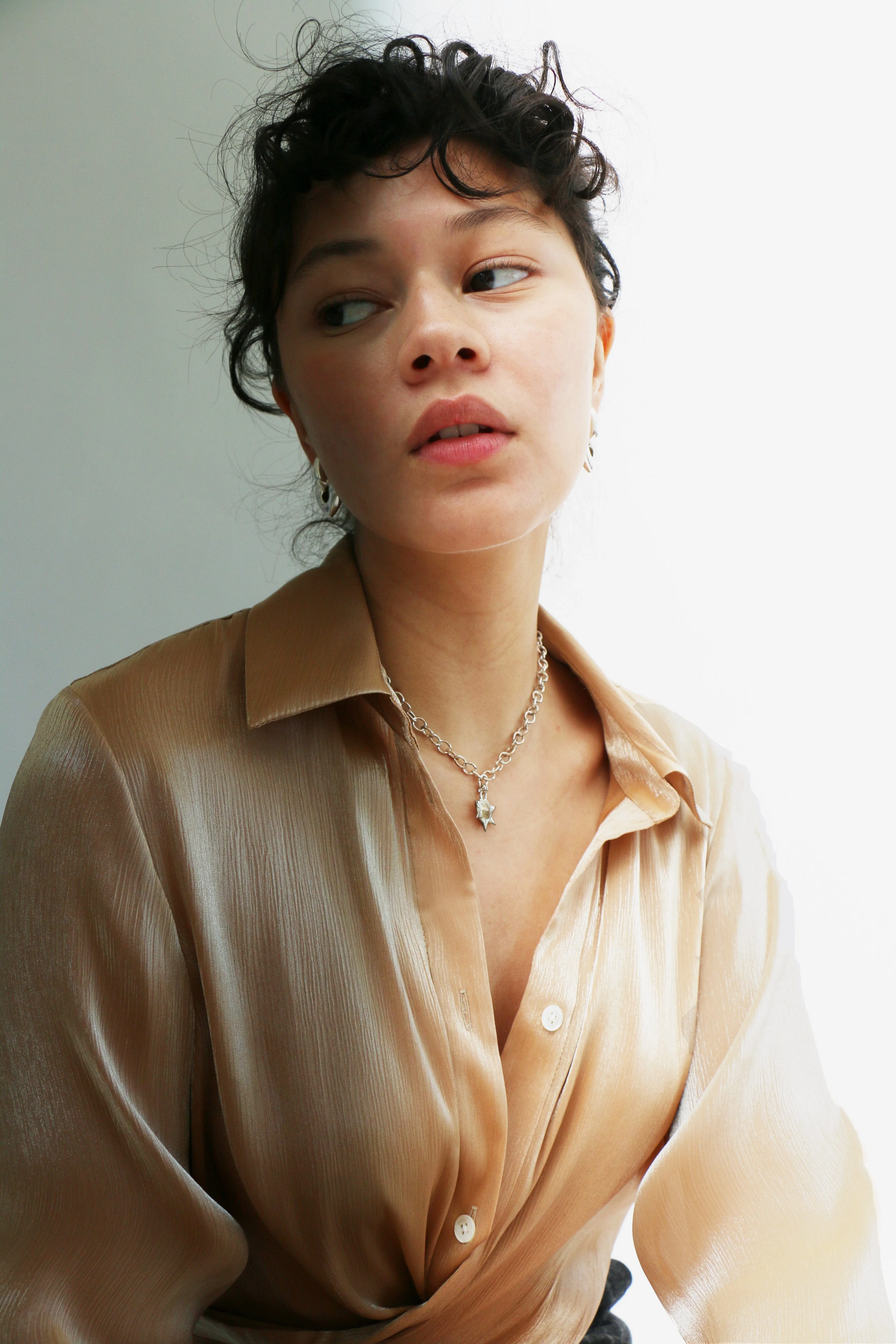 Caramel Wrap Button Down