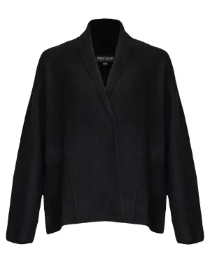 Cashmere Rib Cardigan Black