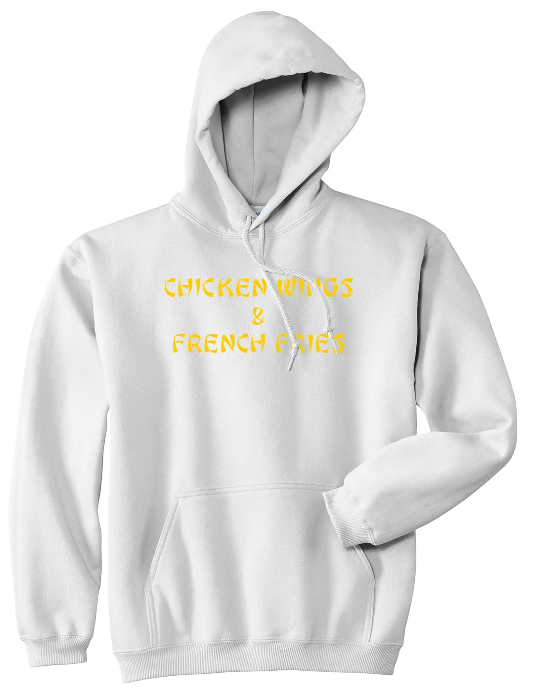 Chicken Wings And French Fries Pullover Hoodie