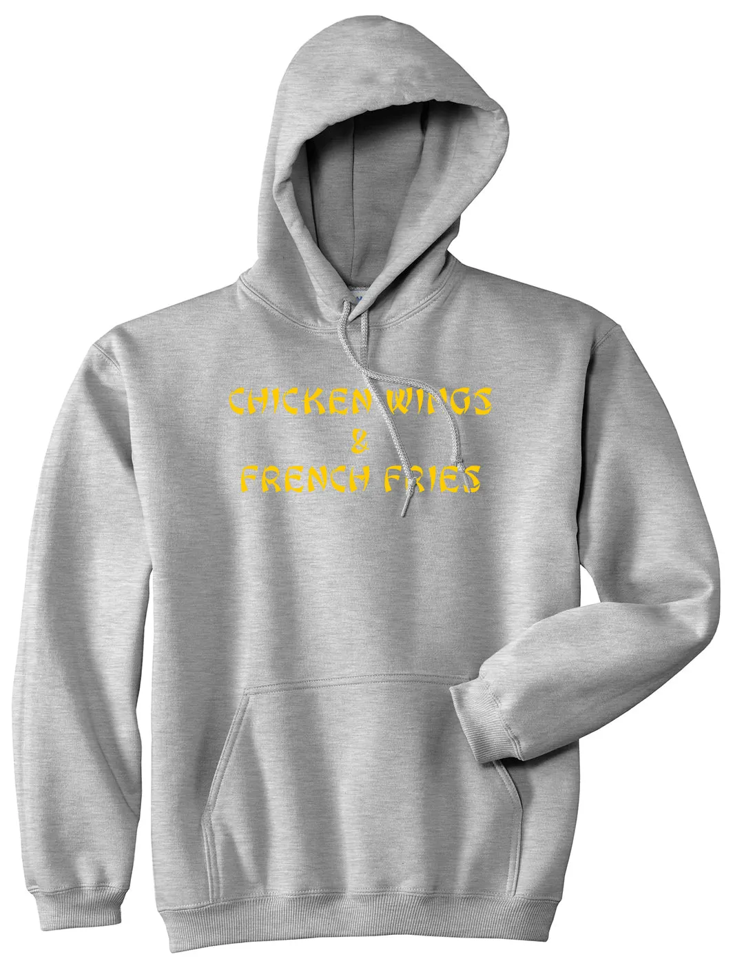 Chicken Wings And French Fries Pullover Hoodie