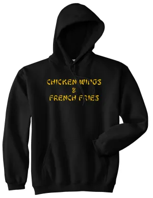 Chicken Wings And French Fries Pullover Hoodie