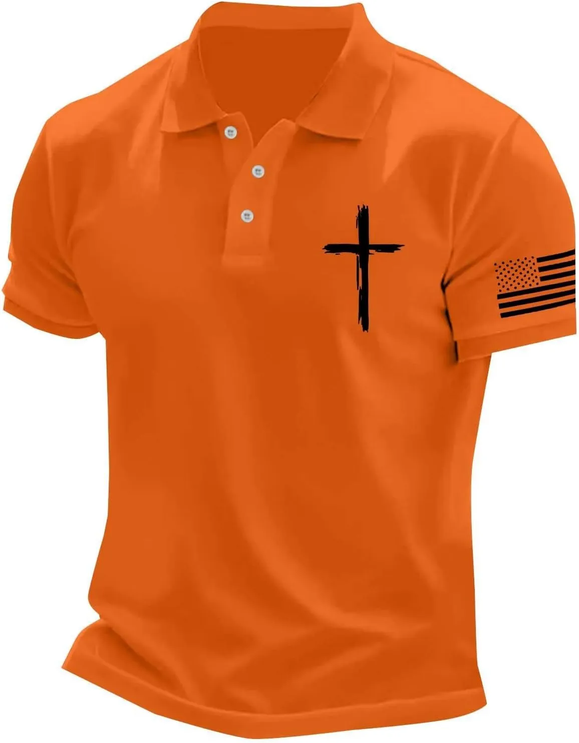 Classic Fit Polo Shirts for Men Stretchy Slim Fit Summer Golf Tennis Baseball T-Shirts Collared Button up Jersey Tops
