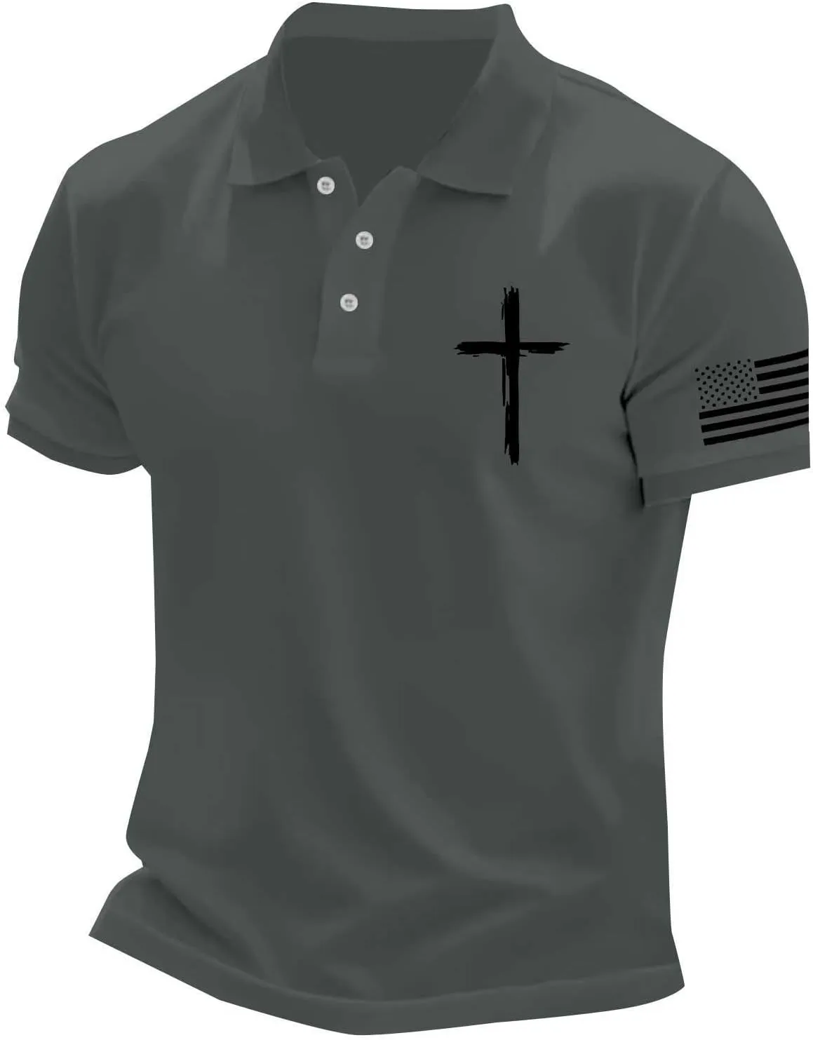Classic Fit Polo Shirts for Men Stretchy Slim Fit Summer Golf Tennis Baseball T-Shirts Collared Button up Jersey Tops