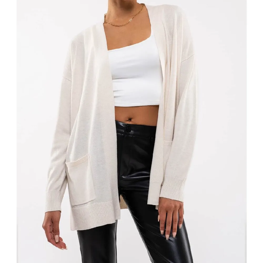 Classic Open Front Cardigan