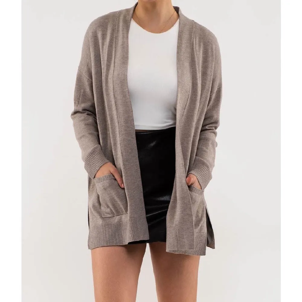 Classic Open Front Cardigan