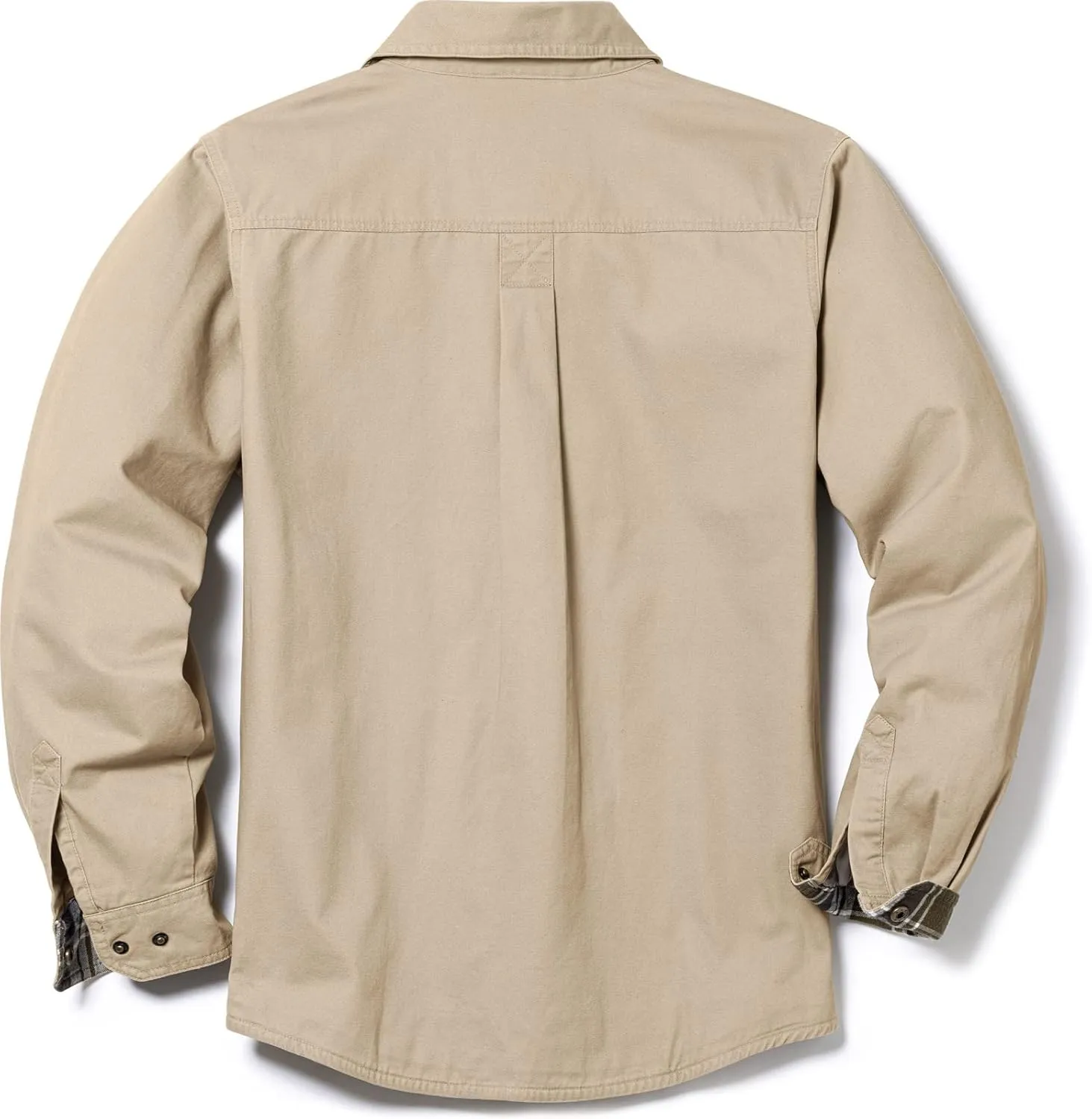 CQR Men's Twill All Cotton Flannel Lined Shirt Jacket, Soft Brushed Outdoor Shirt Jacket