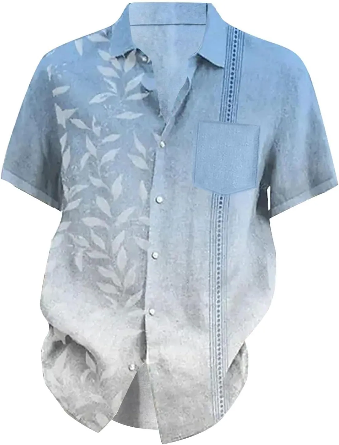 CRNTCEM Mens Solid Color Button Down Shirts 2025 Summer Regular Fit Business Dress Shirts Wrinkle Free Casual Wedding Blouses