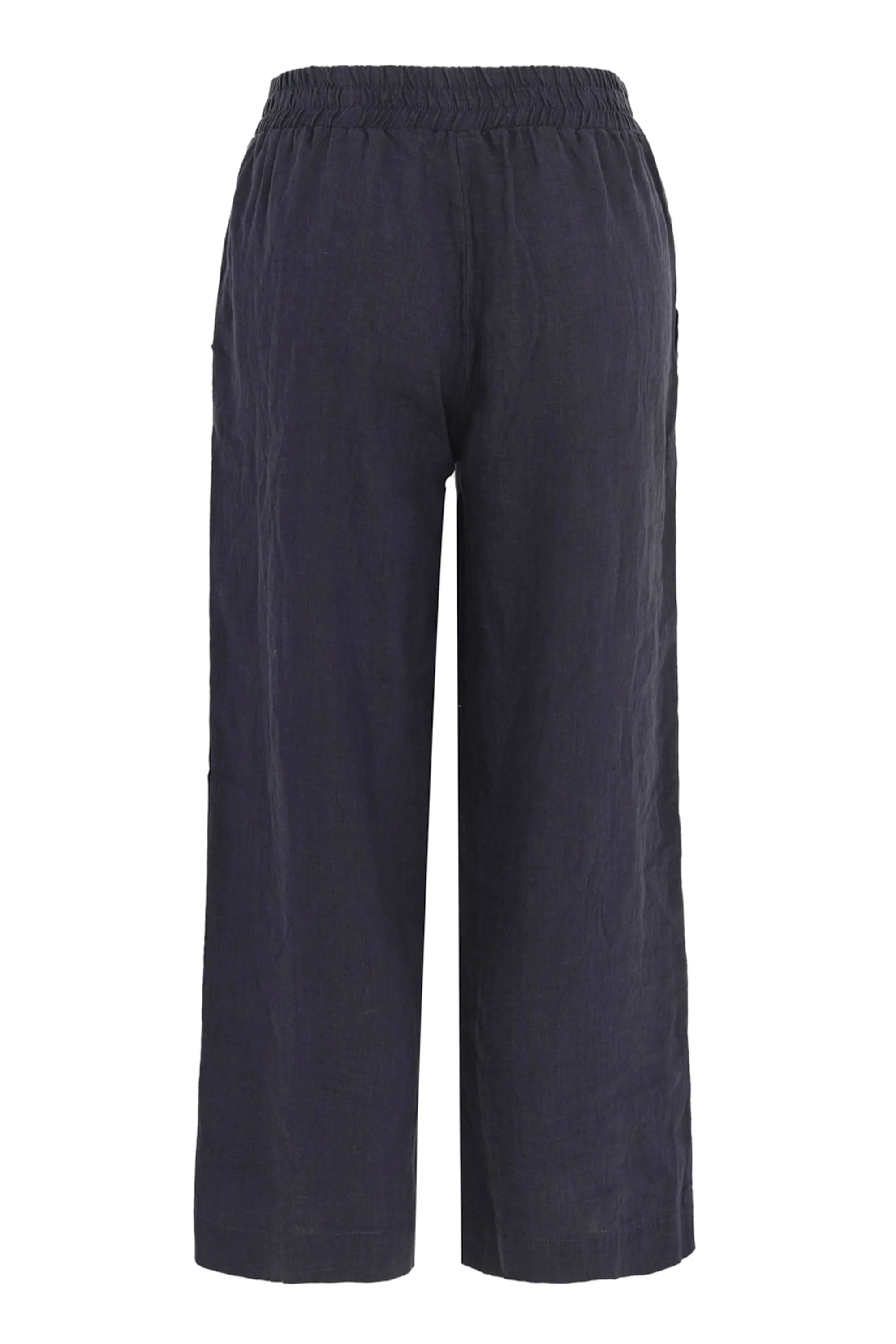 DARK NAVY CROP PANT WITH DRAGONFLIES