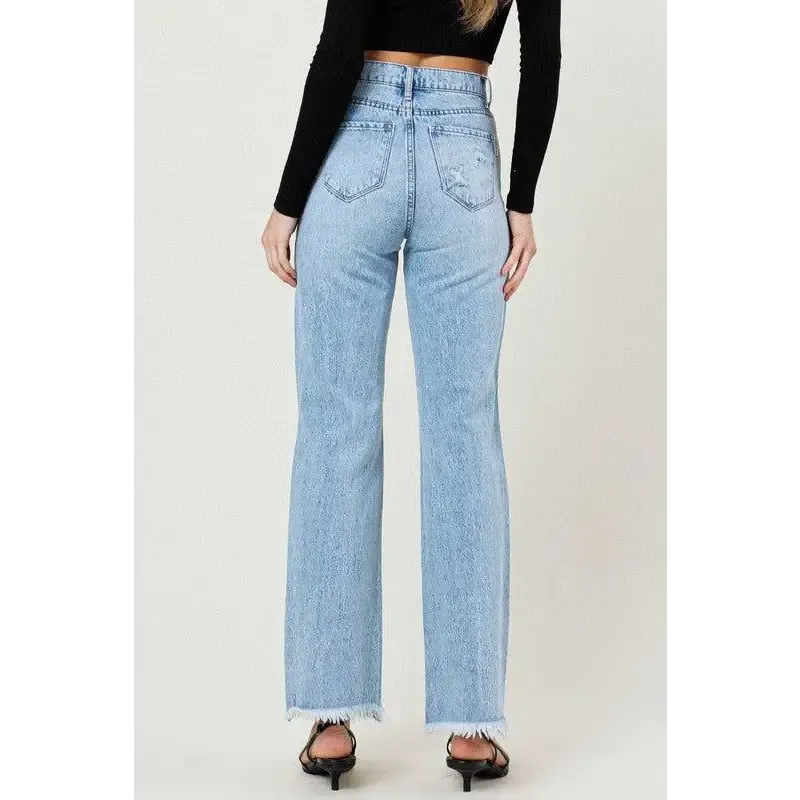 Distressed Wide Leg