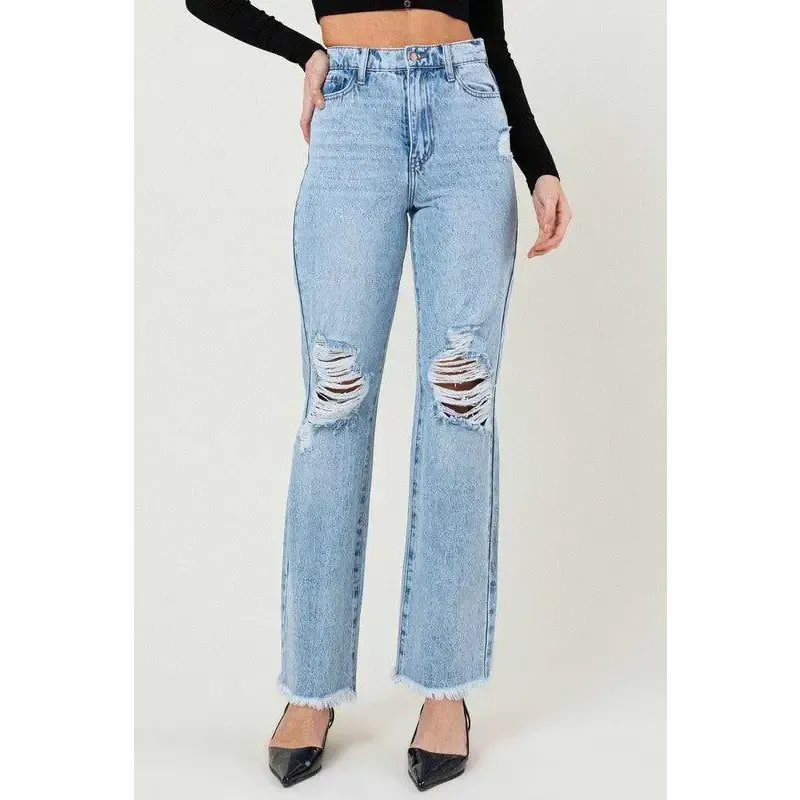 Distressed Wide Leg