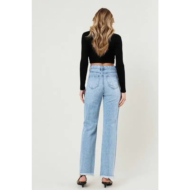 Distressed Wide Leg