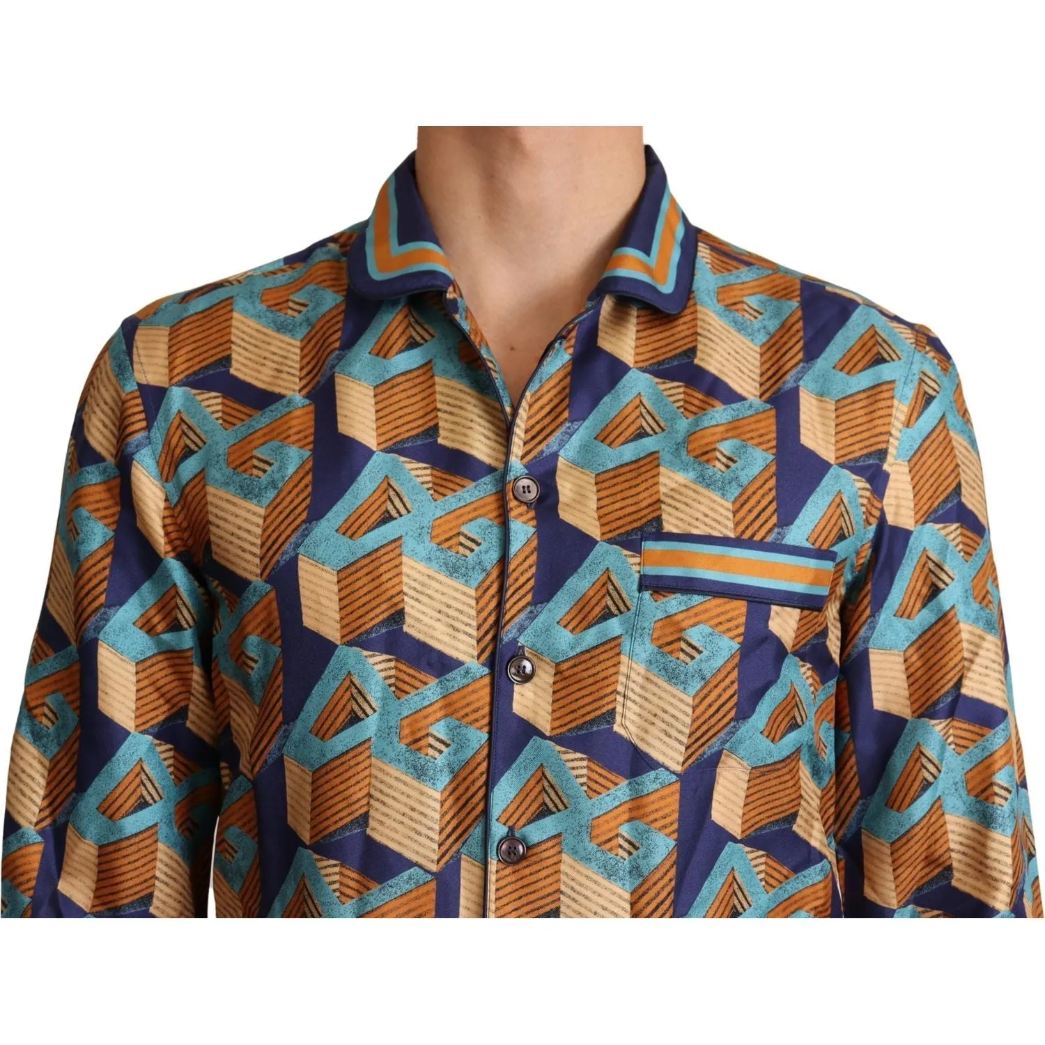 Dolce & Gabbana Elegant Silk Casual Shirt with DG Logo