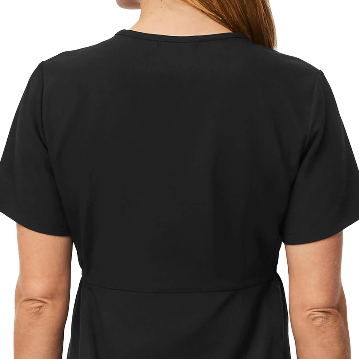 FIGS Octavia Maternity Scrub Top for Women  V-Neck, One Pocket, Curved High-Low Hem, 4-Way Stretch Women's Scrub Top