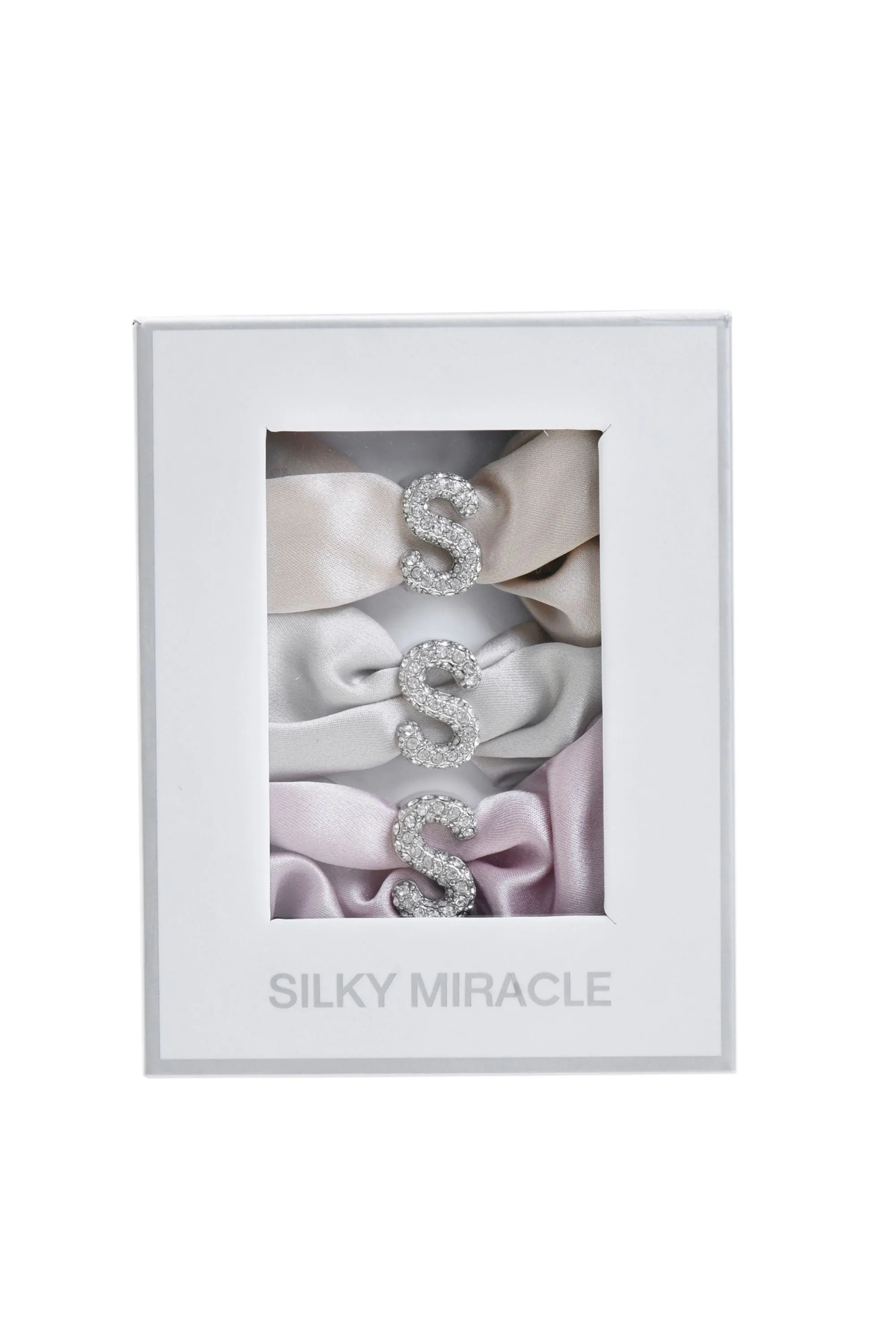 Flame Collection Diamond Studded Nude Scrunchies Set