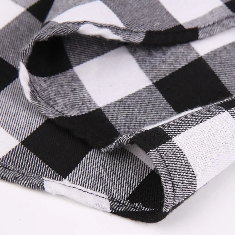 Flannel Plaid Shirt for Men - Regular-Fit Long-Sleeved Casual Button-Down Shirt