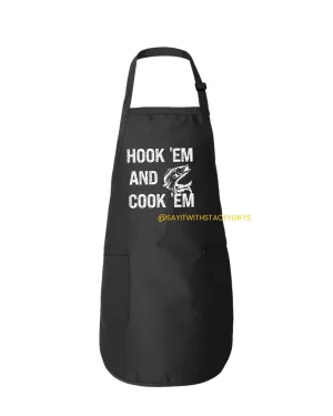 Hook em and Cook em Apron