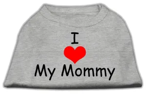 I Love My Mommy Screen Print Shirts Grey XXXL (20)