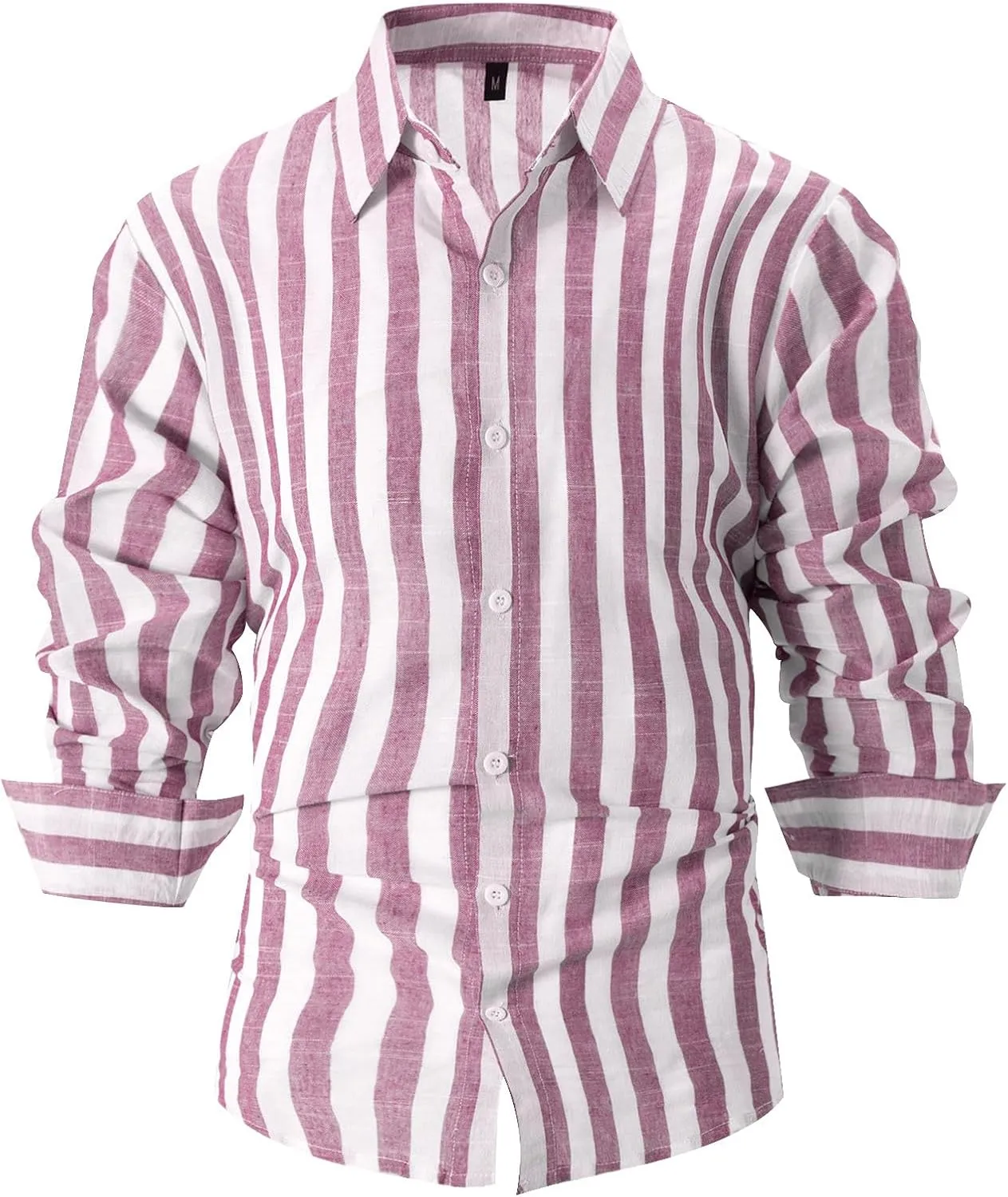Mens Cotton Linen Henley Shirts Roll-up Long Sleeve Hip Hop Casual Quarter Button Summer Yoga Beach Vacation Tops
