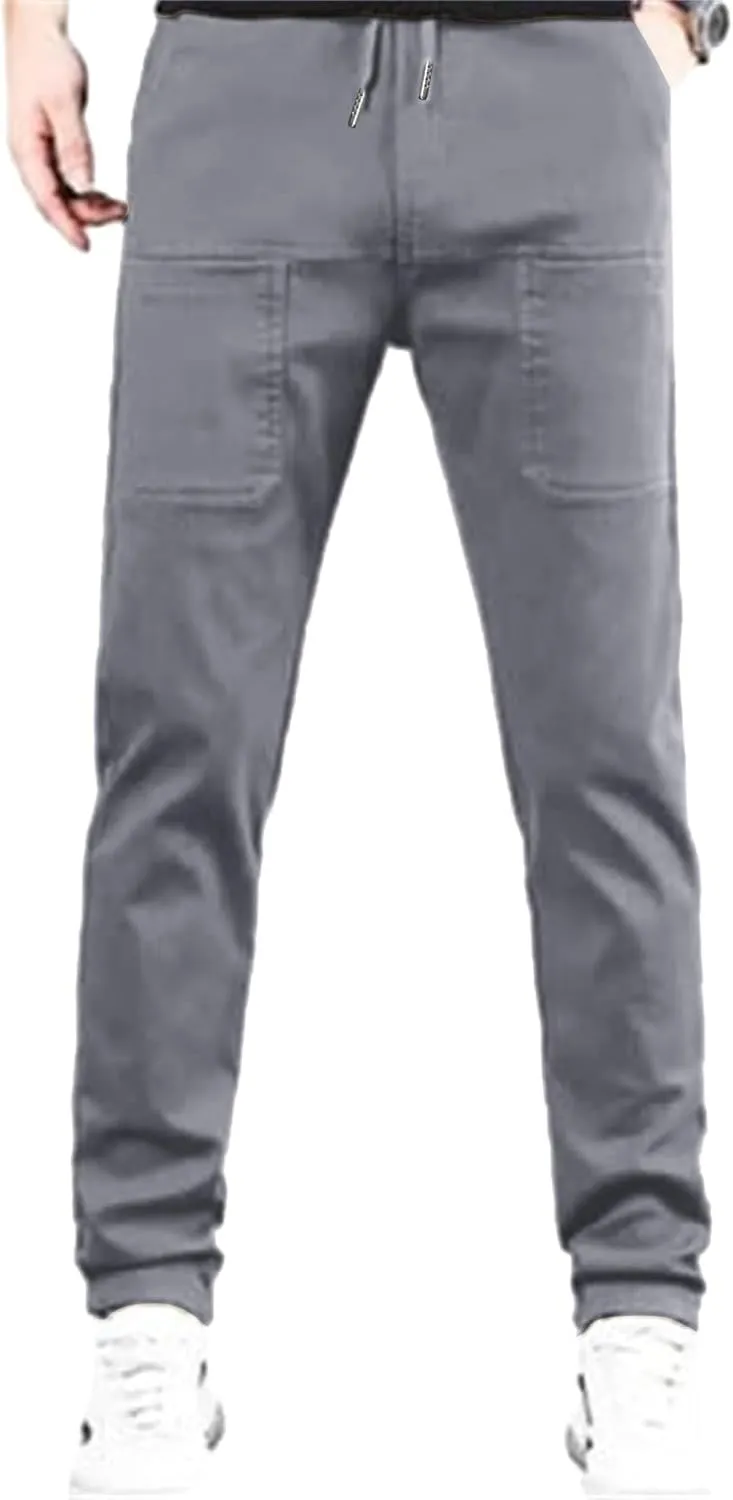 Men's Stretch Cargo Pants Lightweight Comfy Cargo Pants Multipants High Stretch Multi-Pocket Durable Cargo Pants