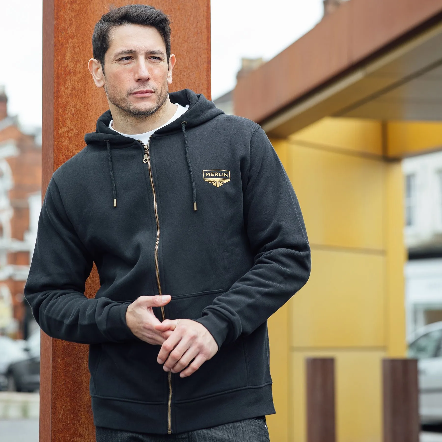 Merlin Gorsey Signature Zip-Up Organic Cotton Fleece Hoody Black