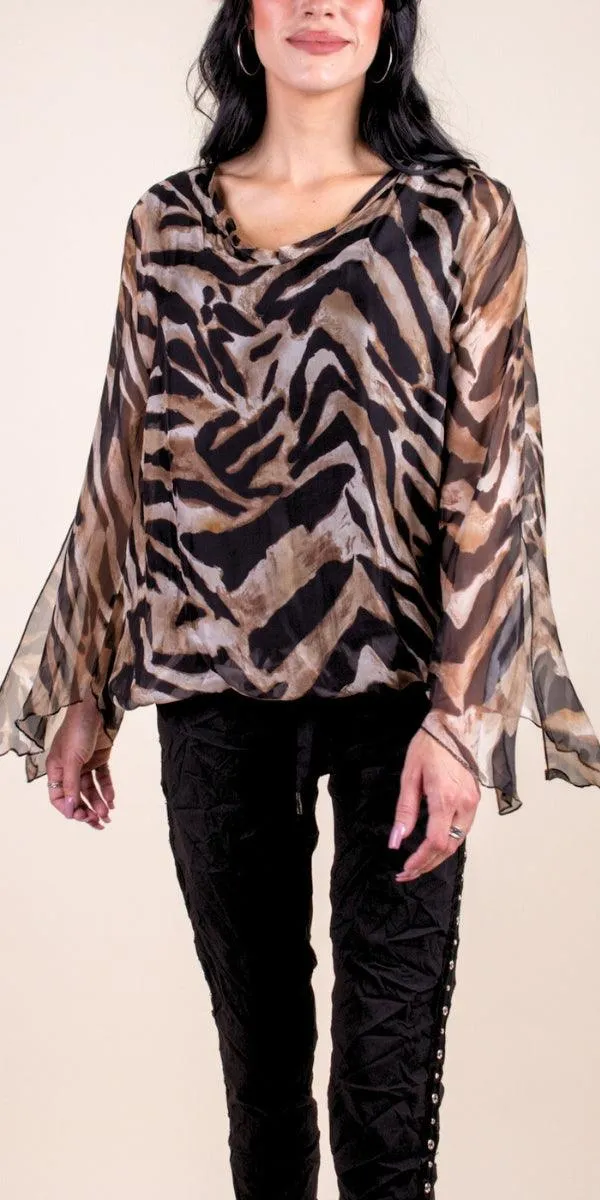 Parma Animal Print Blouse