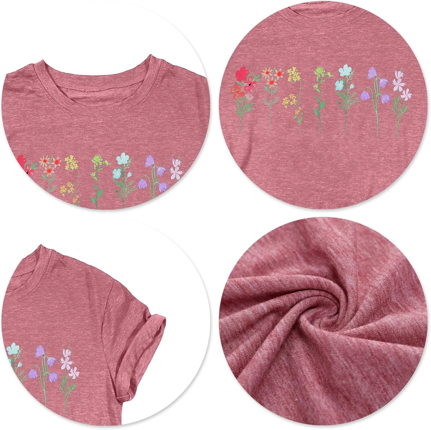 Pride T Shirt for Women Wildflowers Rainbow Shirt Floral LGBTQ T-Shirt Vintage Flowers Graphic Tees Tops