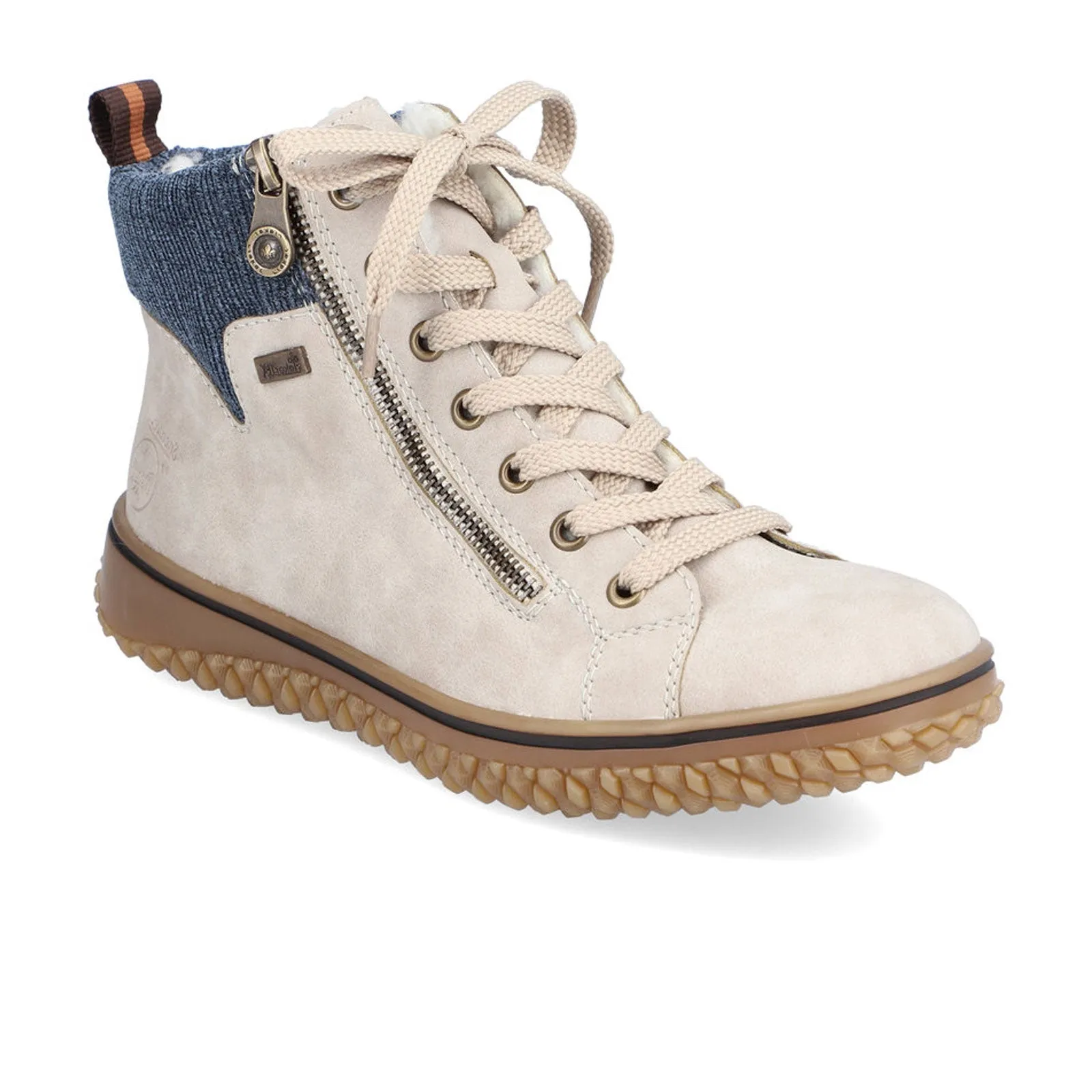 Rieker Z4209-61 Cordula Ankle Boot (Women) - Mushroom/Denim