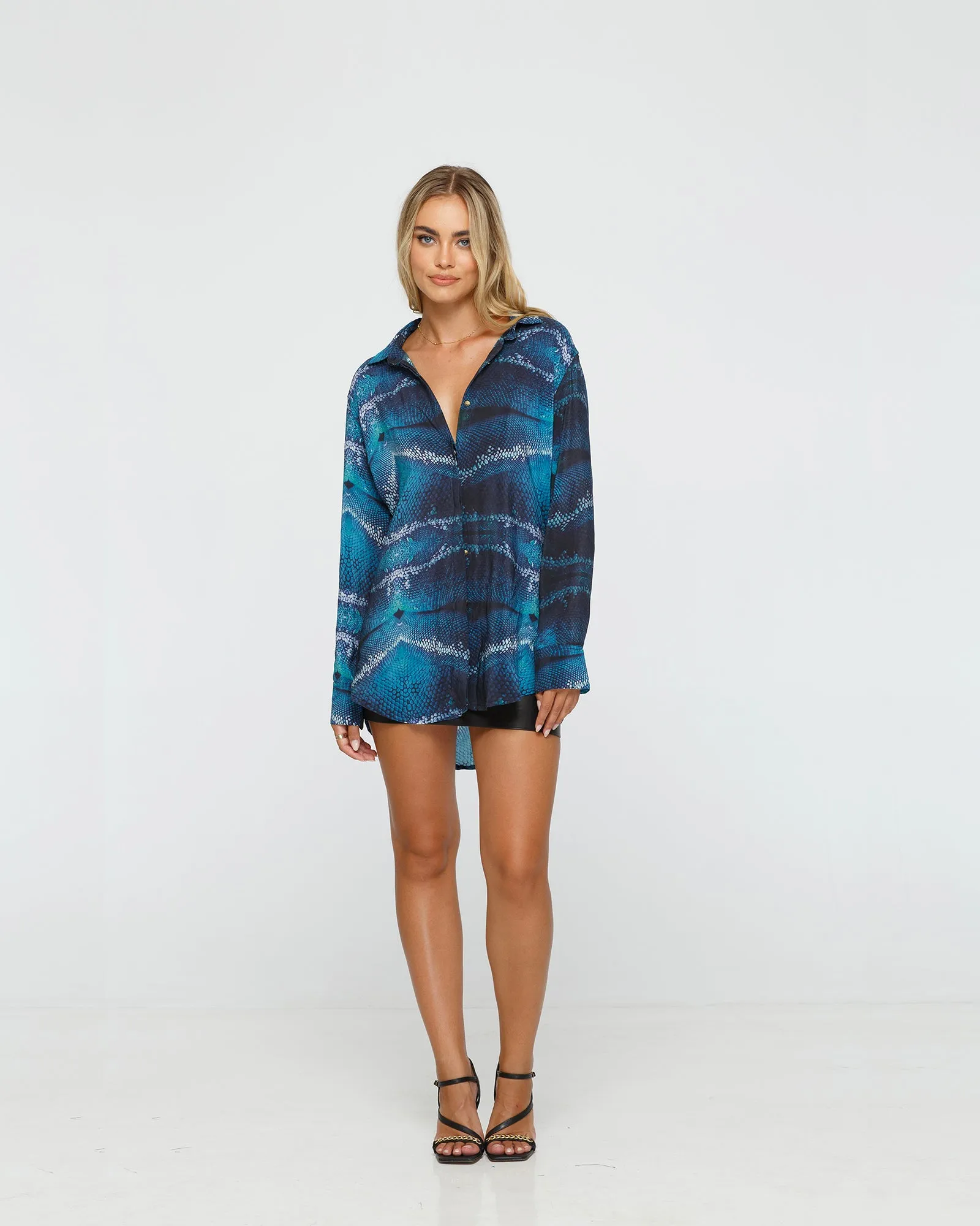 Scaled Silk Crepe Shirt
