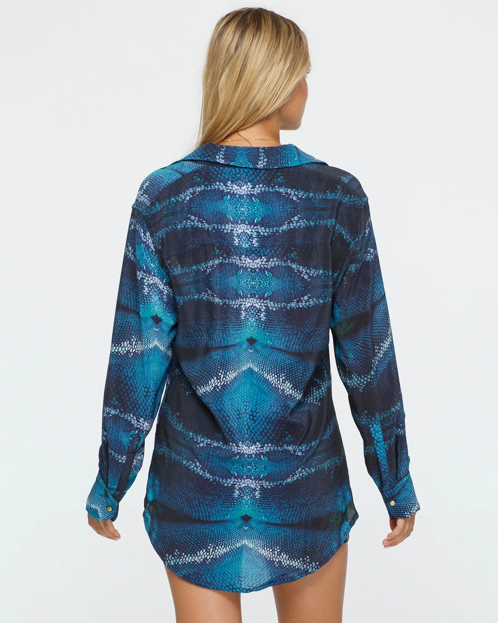 Scaled Silk Crepe Shirt
