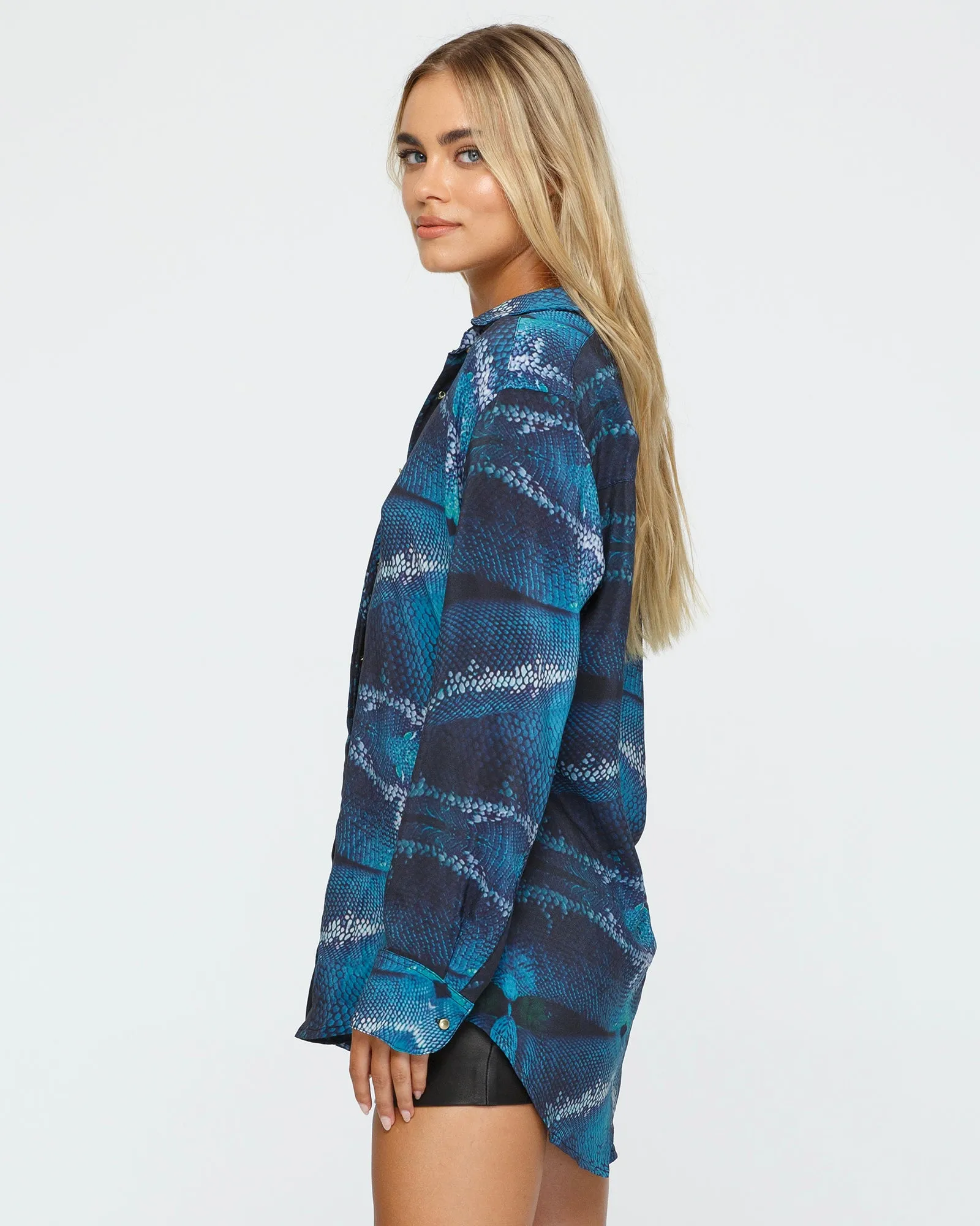 Scaled Silk Crepe Shirt