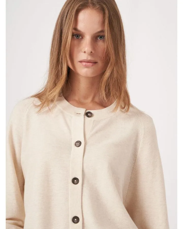 Scalloped Sleeve Hem Cardigan