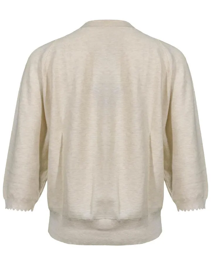 Scalloped Sleeve Hem Cardigan