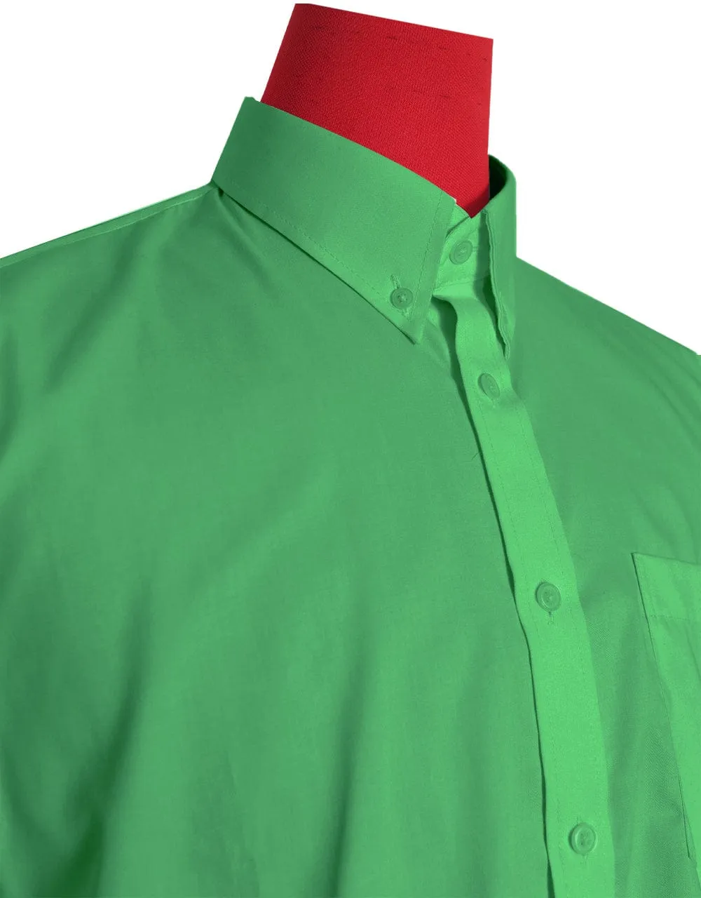 Short Sleeve Shirt | 60S Mod Style Green Color Shirt For Man