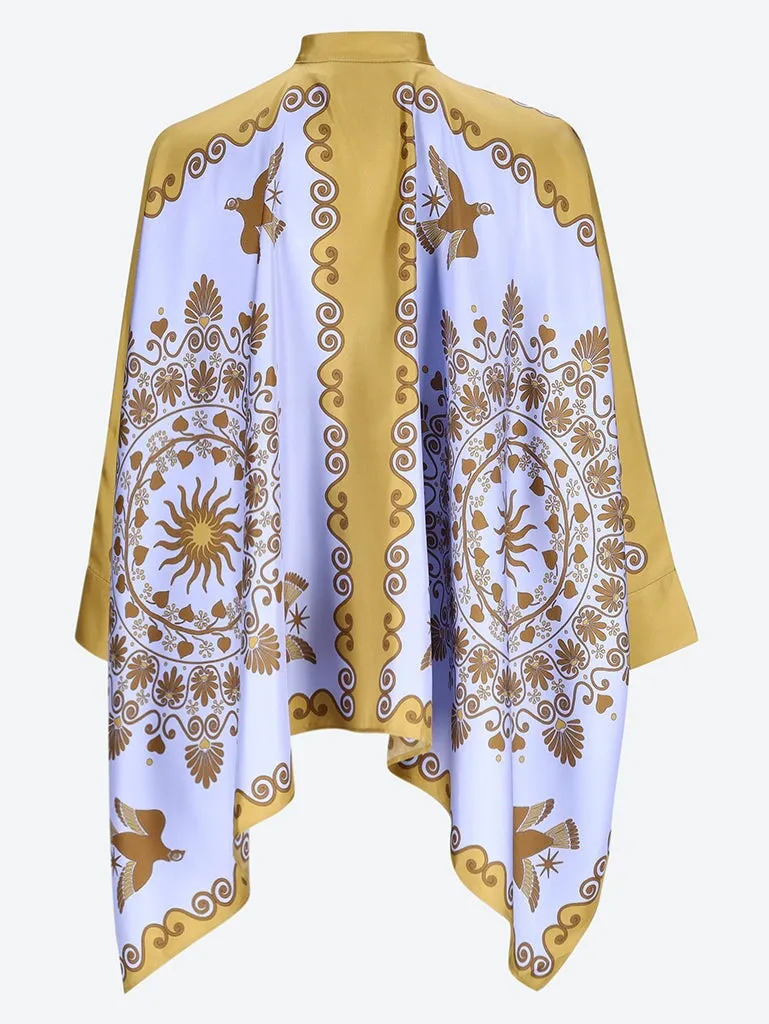 Silk twill foulard shirt