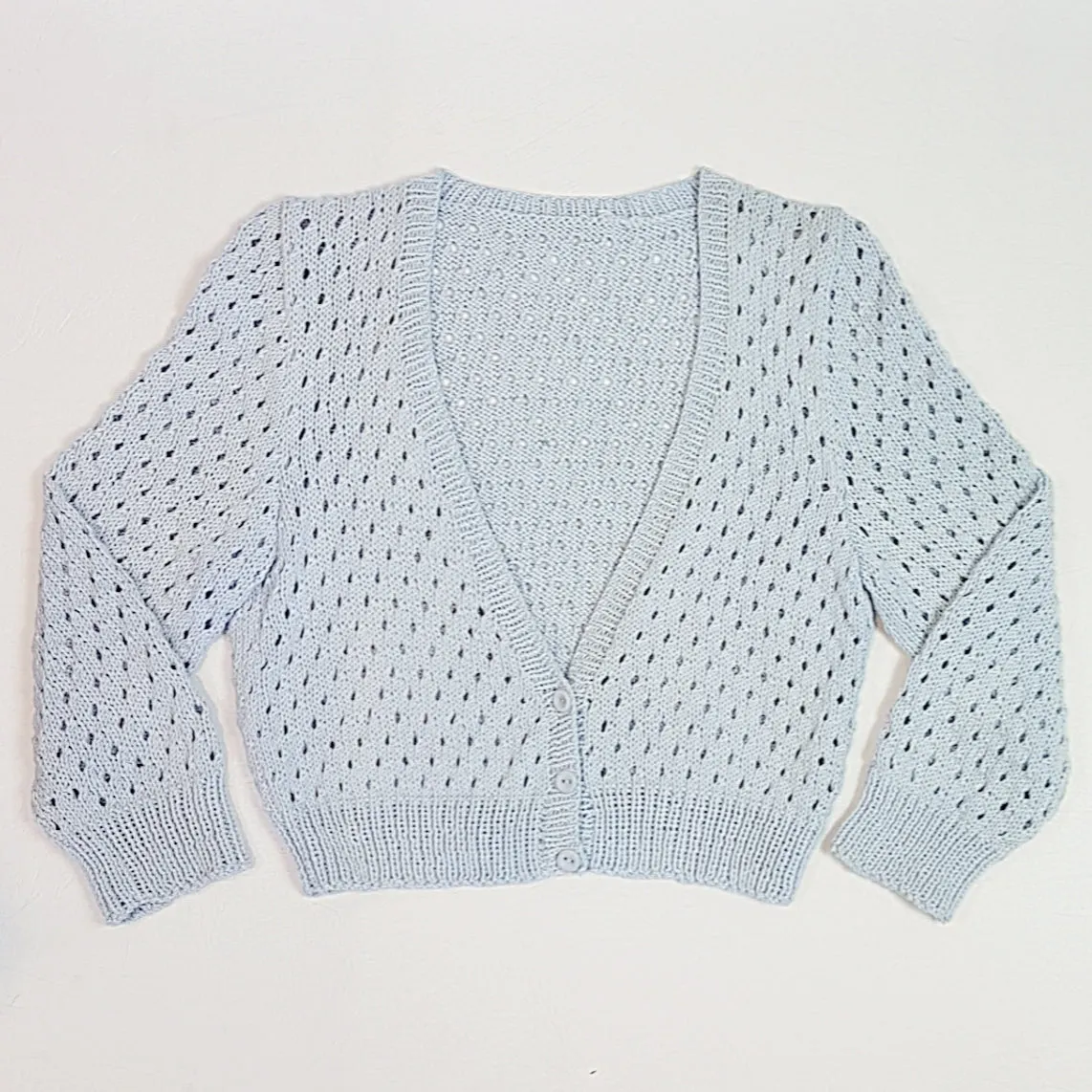 Staggered Eyelet Cardigan
