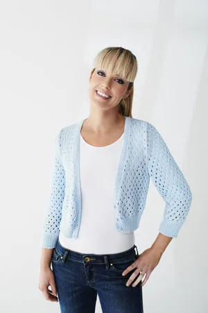 Staggered Eyelet Cardigan