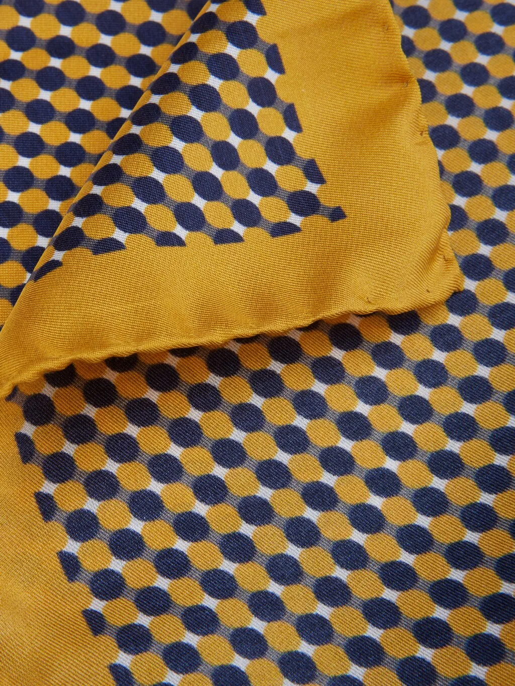 STENSTROMS Dotted Silk Hankie | YELLOW
