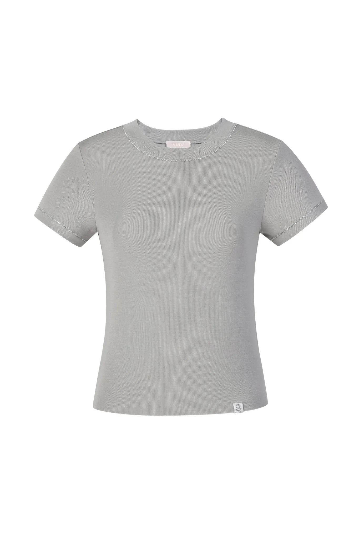 Swarovski Galaxy Grey Silk Blend T-Shirt