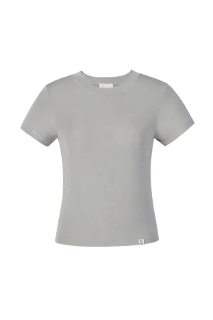 Swarovski Galaxy Grey Silk Blend T-Shirt